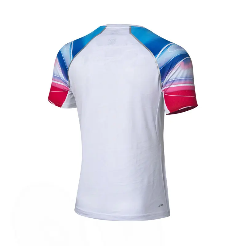 Мужские футболки для бадминтона Li Ning сухой дышащий топ с подкладкой спортивных