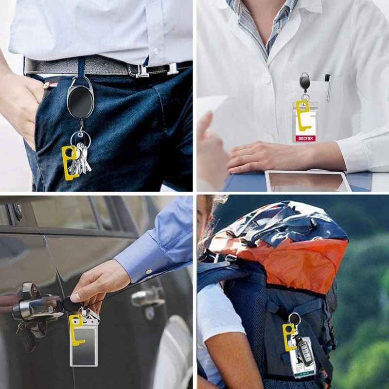 Key Door Opener Closer Tool No Press Keychain Stylus Contactless Safety Keep Hands Clean | Обустройство дома