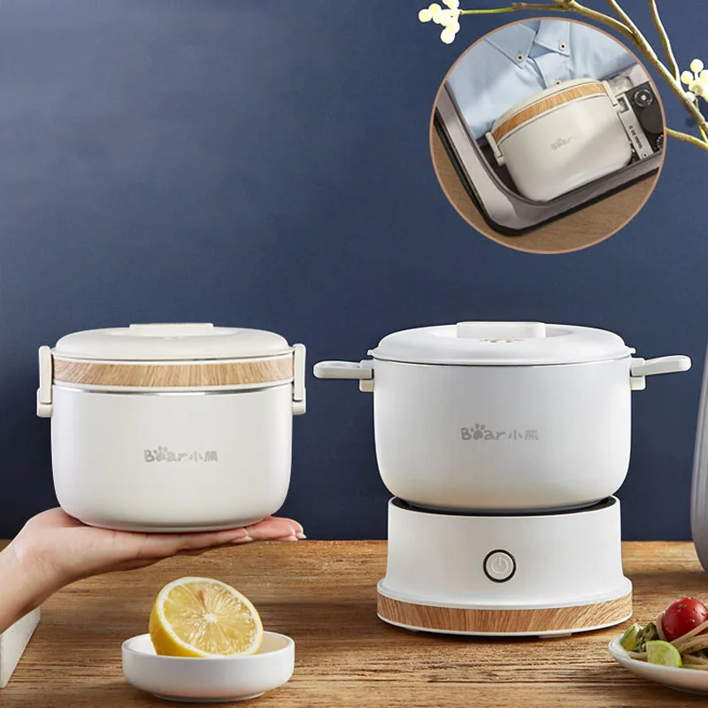 

110-240V Folding Electric Hot Pot Multicooker Mini Portable Travel Electric Cooker Split Type Cooking Pot Hotpot 1L