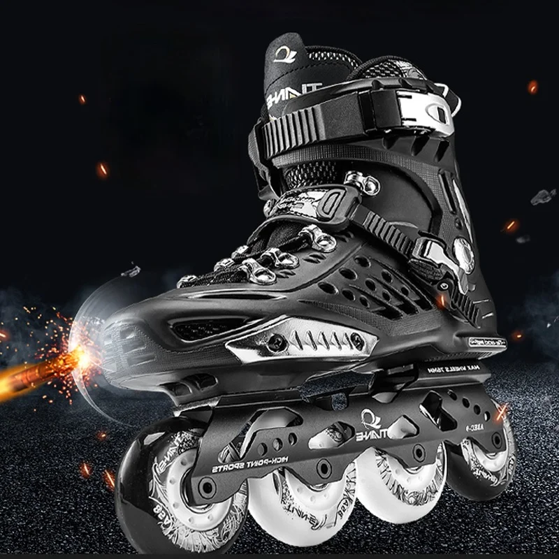 Training Professional Inline Skates 4 Wheels Beginners Outdoor Roller Skate Shoes Adults Patins Inline Sports Equipment DK50IS
