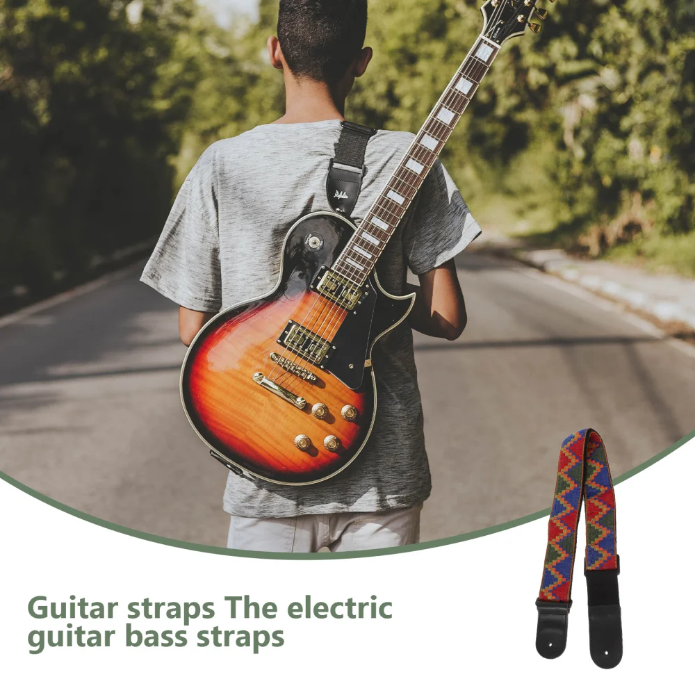 

1pc Bohemia Style Guitar Strap Practical Guitar Shoulder Strap Bass Guitar Strap