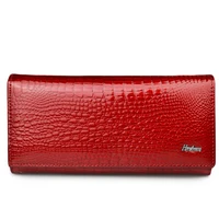 women wallets genuine leather wallet female hasp alligator purse long coin purses card holders ladies wallets womens clutch bags