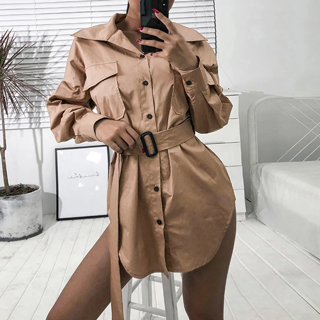 Женский тренчкот тонкий двубортный плащ-ветровка длинный пояса для верхней