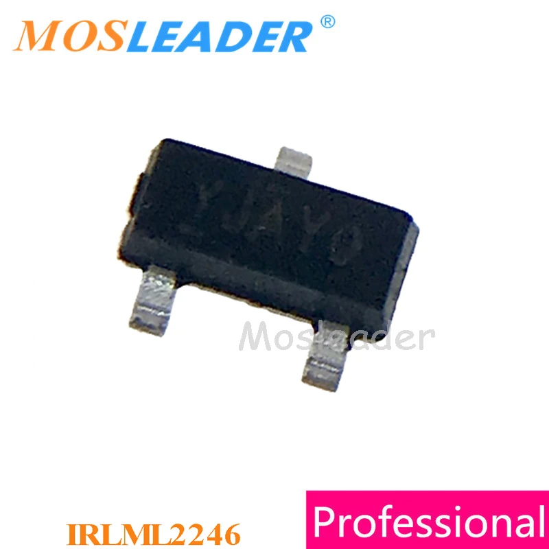 Mosleader IRLML2246 SOT23 3000 шт. IRLML2246TRPBF IRLML2246PBF IRLML2246TR P-Channel 20V сделано в Китае высокое
