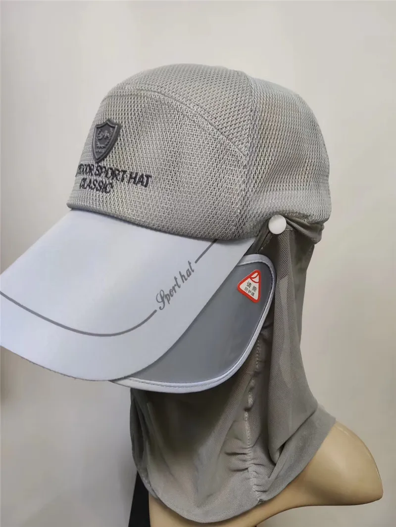 

Мужская Женская Мужская шляпа с козырьком для занятий спортом на открытом воздухе, походов, защита от УФ-лучей, чехол для лица и шеи, шляпа лу...