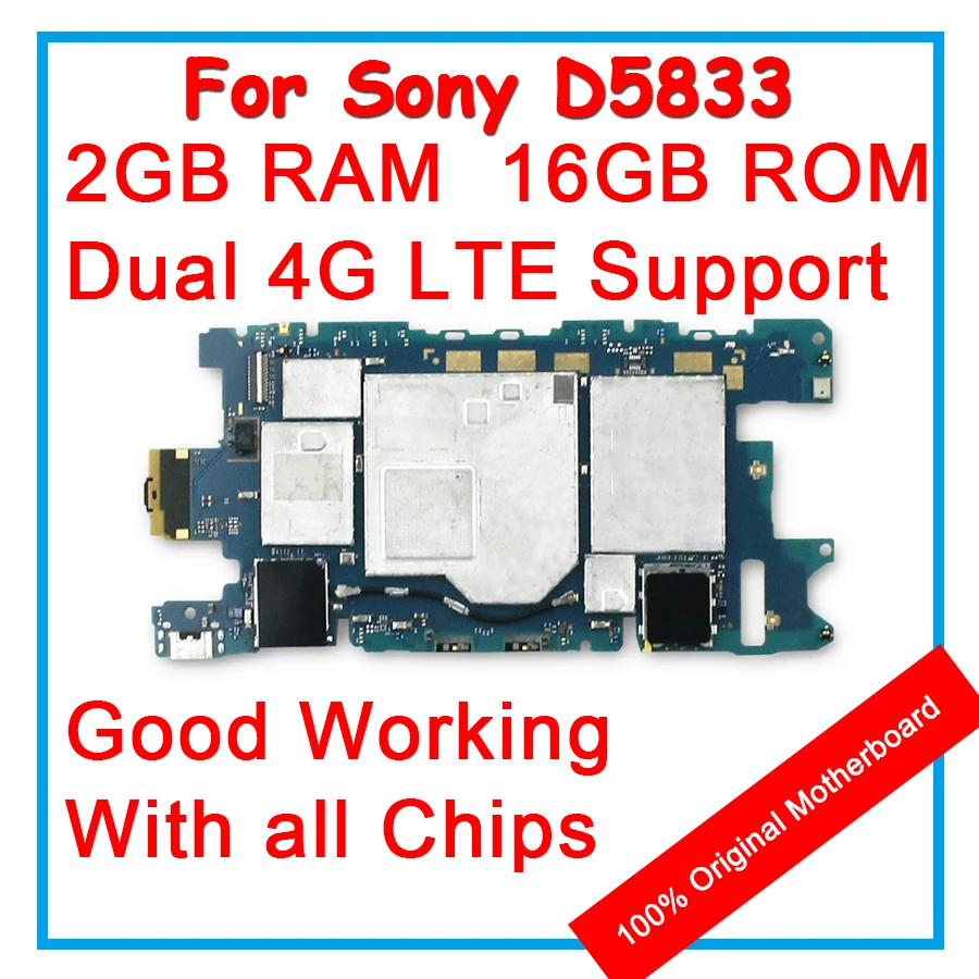 Для Sony Xperia Z3 MINI Z3mini D5833 D5803 100% оригинальная материнская плата 16 Гб ОС Android
