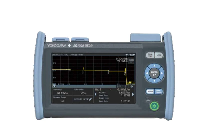 Япония Otdr волоконно-оптический тестер YOKOGAWA OTDR AQ1000 Ручной оптический рефлектометр метр 1310/1550nm 32/30dB OTDR