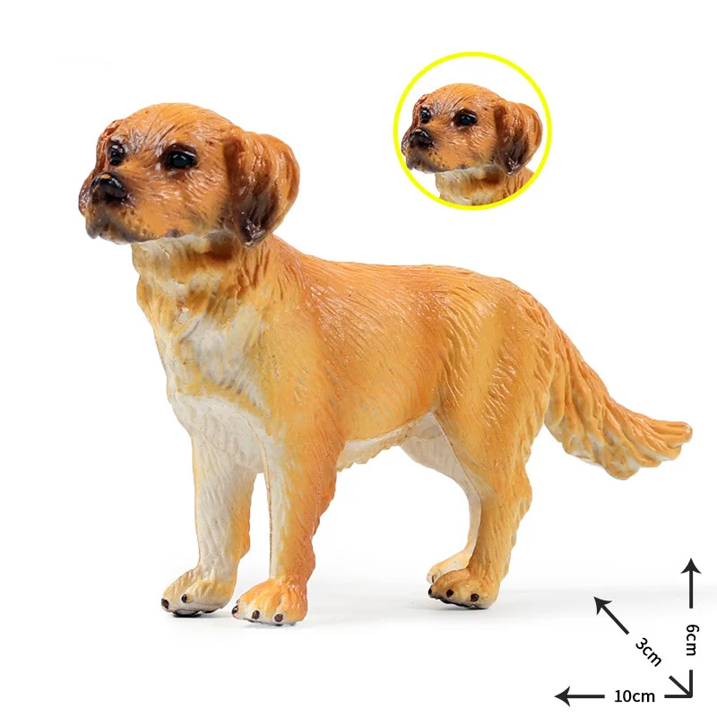 Small Size Golden Retriever Animal Figure Collectible Toys Dog Action Figures Kids Plastic Cement | Игрушки и хобби