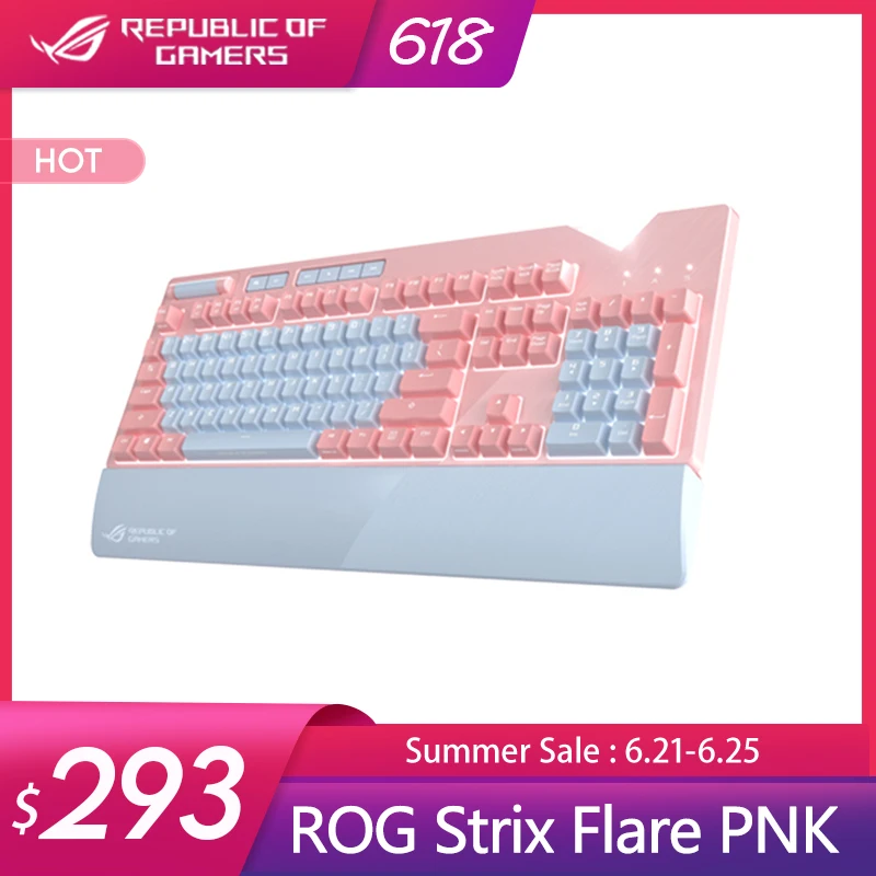 Оригинальная Механическая игровая клавиатура ASUS ROG Strix Flare PNK LTD с переключателями