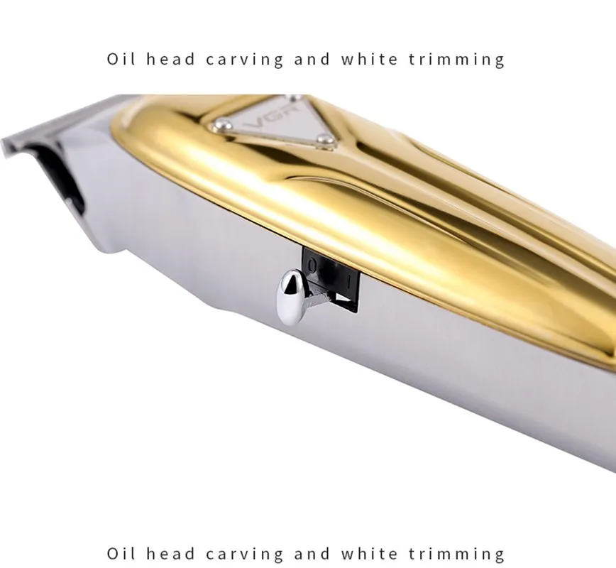 VGR машинка для стрижки волос перезаряжаемая штепсельная масляная голова