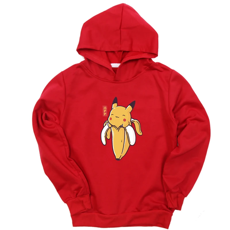 Hoodies 4 Новейшие толстовки с покемонами для маленьких мальчиков и девочек; свитер с принтом Пикачу; хлопковый повседневный спортивный свитер для подростков; сезон весна-осень - Цвет: Hoodies 4