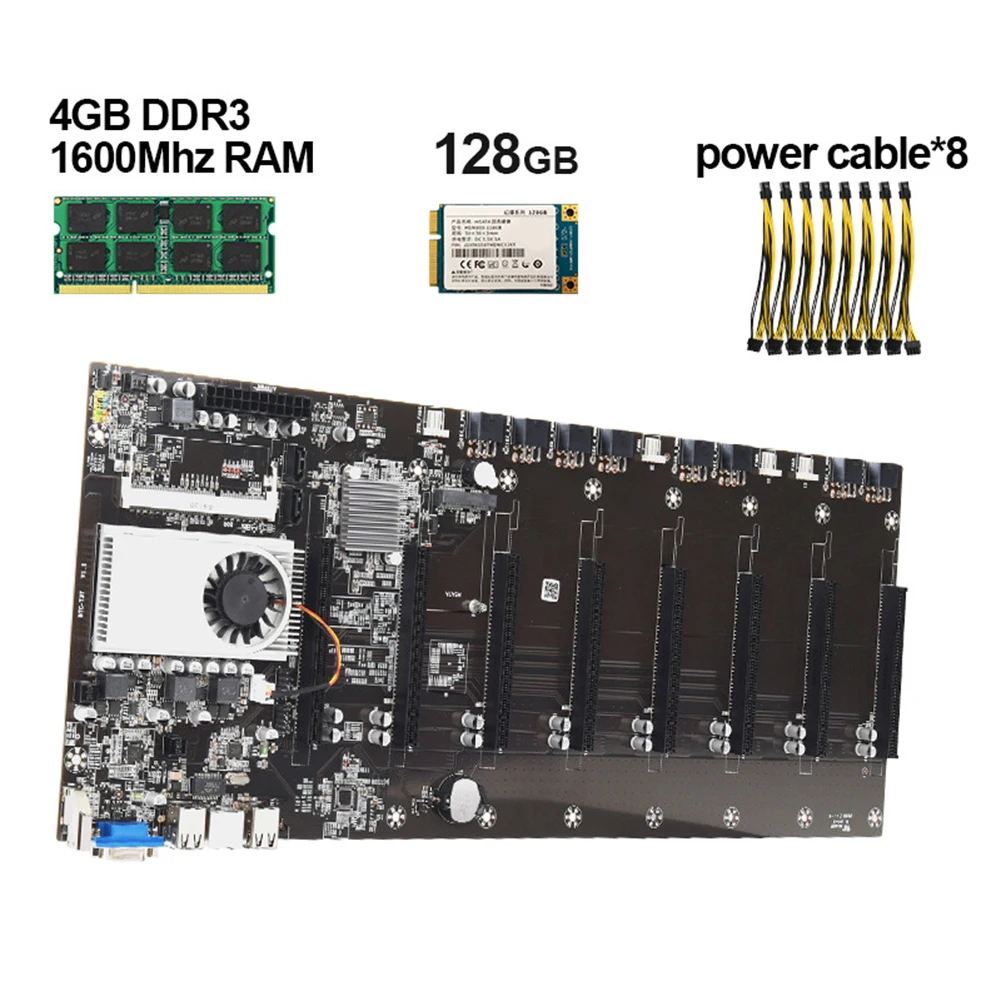 BTC-T37 устройство для майнинга материнская плата со стабилизацией напряжения 8x PCI