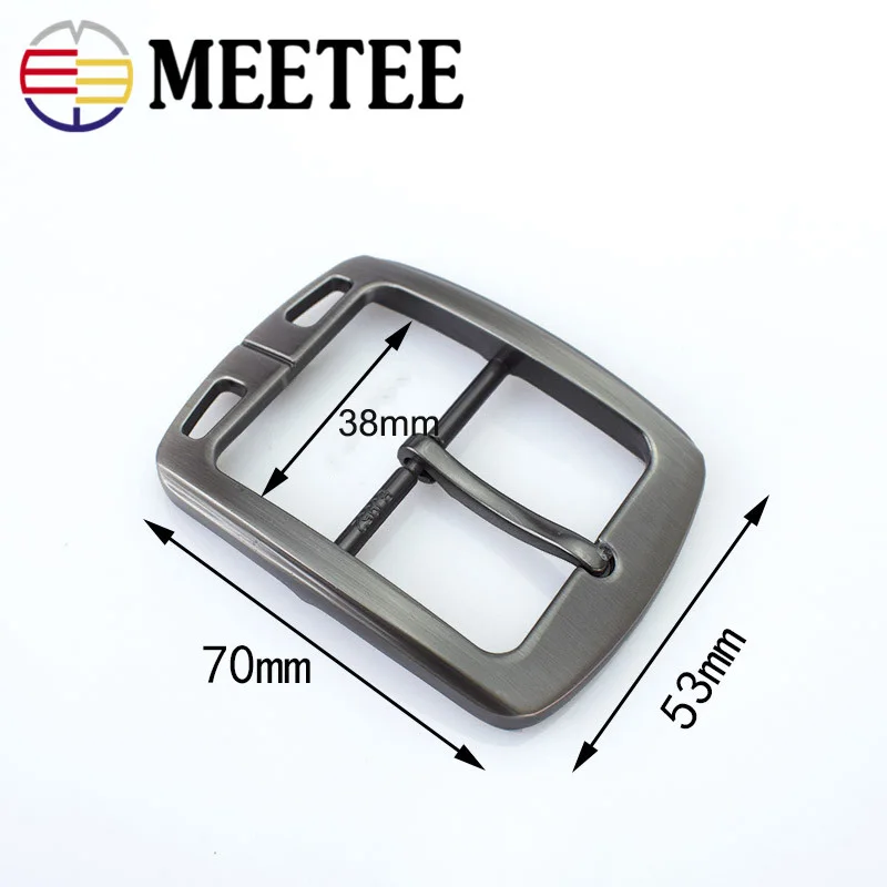 Meetee 38 мм Мужской металлический матовый ремень с пряжкой на голову DIY украшения
