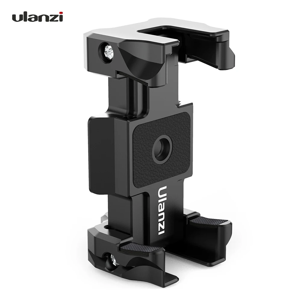 

Ulanzi ST-15 Arca-Swiss QR Plate Phone Holder Clamp Aluminum Alloy Cold Shoe Mount 1/4" Screw for DSLR ILDC Camera Smartphone