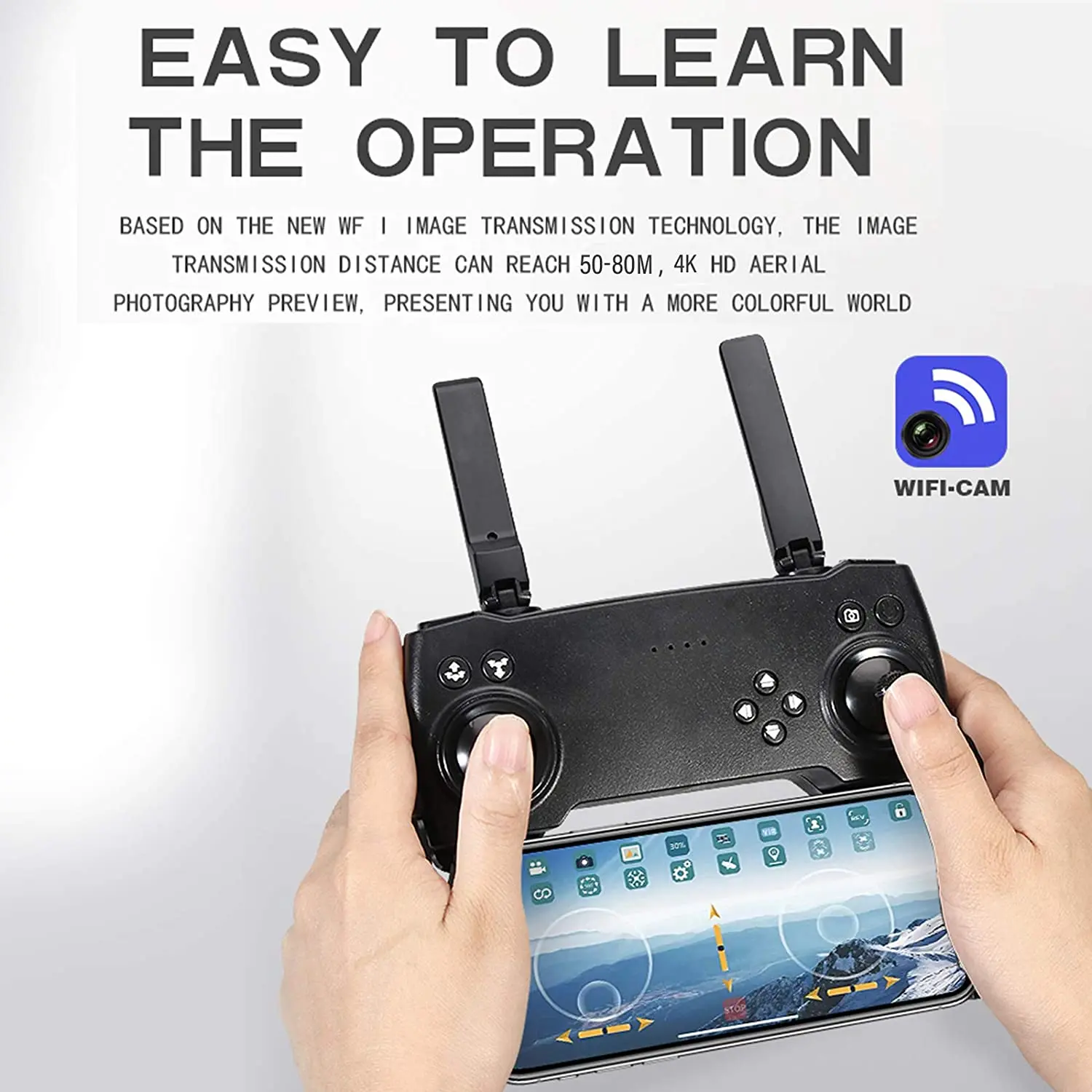 Квадрокоптер EBOYU CSJ X2 складной с FPV-камерой Wi-Fi 4K HD | Игрушки и хобби