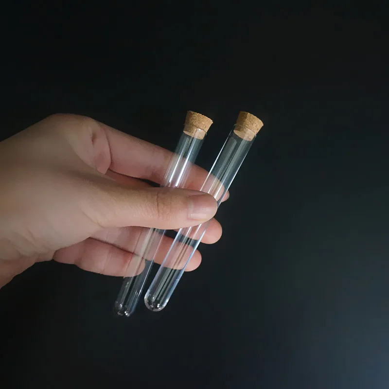 Прозрачные пластиковые пробирки с пробками круглые пробки для лабораторных