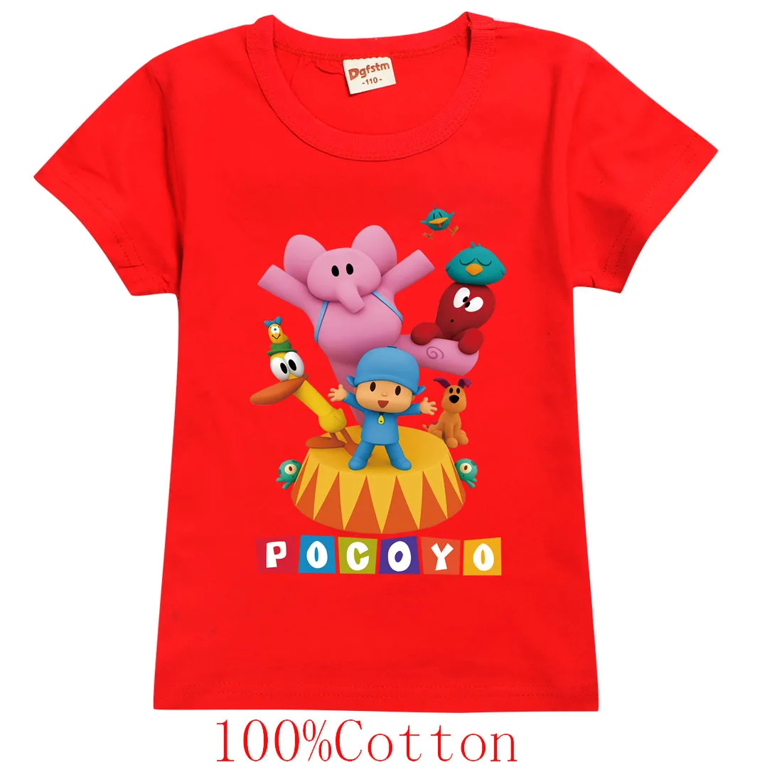 Детская футболка для мальчиков и девочек летняя одежда 2021 с мультяшным койотом