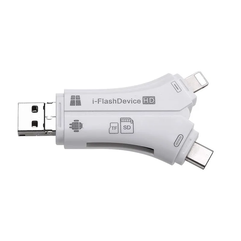 Nworld 4 в 1 i флеш накопитель USB Micro SD и TF кардридер адаптер для iPhone 5 6 7 8 iPad Macbook камера