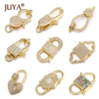 Медные соединители Juya инкрустация цирконием, для изготовления ювелирных изделий, браслетов, ожерелий