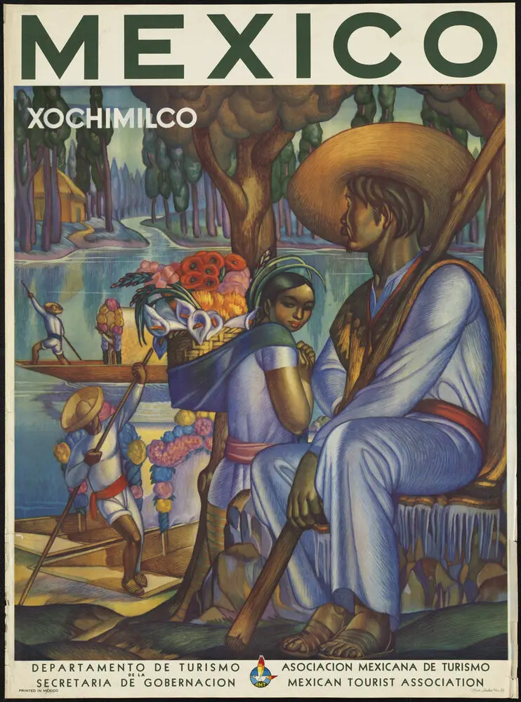 

MEXICO XOCHIMILCO Travel METAL TIN SIGN POSTER WALL PLAQUE RETRO