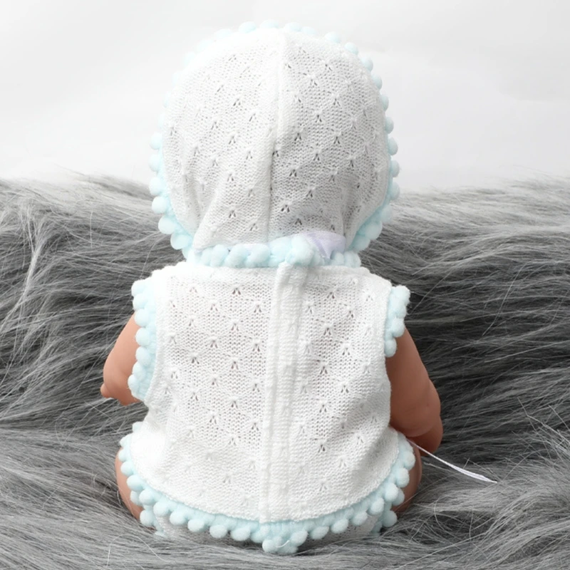 

25cm/10in Newborn Baby Bed Sleeping Toy Reborn Girl Accessories Baby Room Decoration Eco-friendly Vinyl Doll