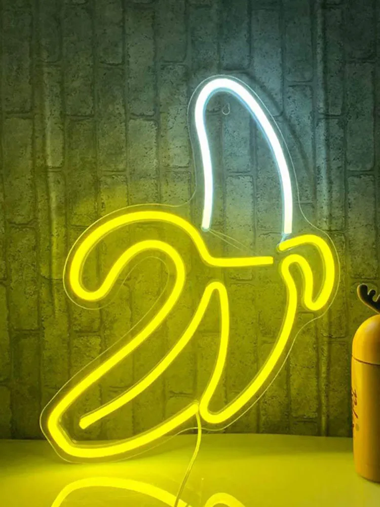 

1PC Banana LED Neon Light Wall Hanging Neon Light USB Powered for Bedroom Party Home Decor Xmas Gift