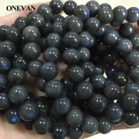 onevan natural a blue flash labradorite stone beads 10mm 11mm diy stretch bracelets jewelry making gift for men women
