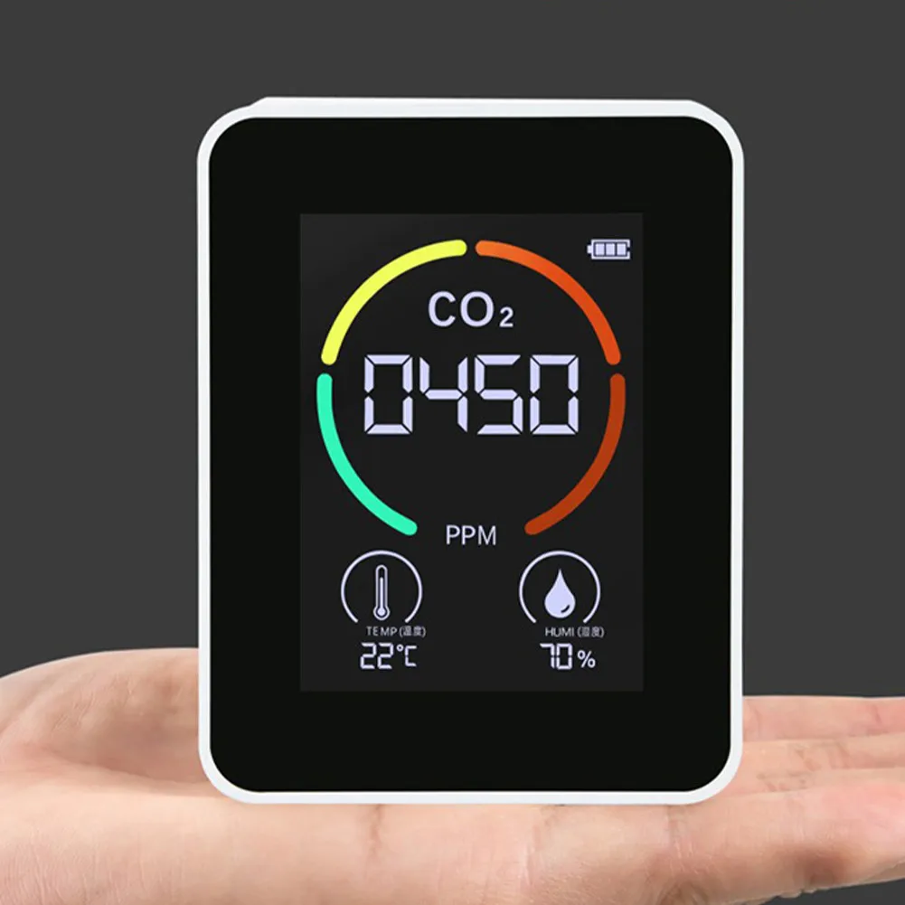 

Счетчик CO2, многофункциональный Термогигрометр, домашний Интеллектуальный газоанализатор, бытовой цифровой монитор загрязнения воздуха