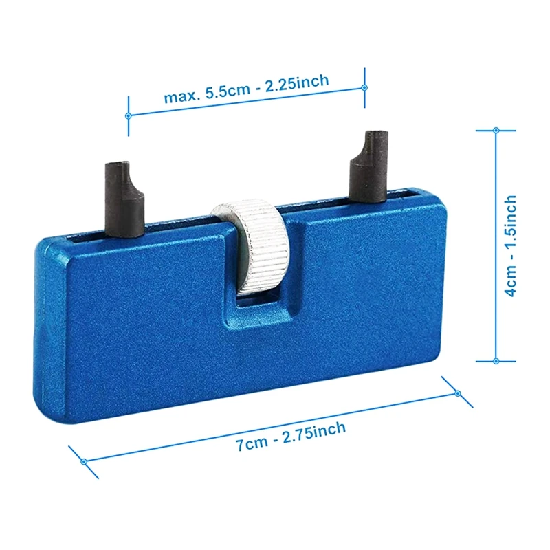 

Adjustable and Detachable Screw Wrench Tweezers on the Back Cover Of the Watch Case for Battery Replacement Watch Repair