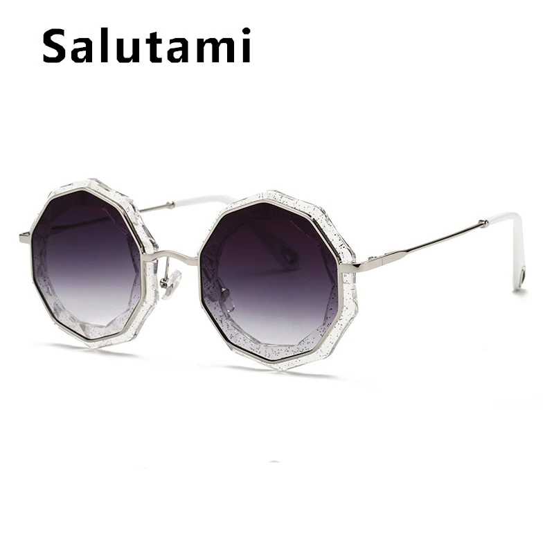 Очки солнцезащитные женские многоугольные круглые брендовые Элегантные