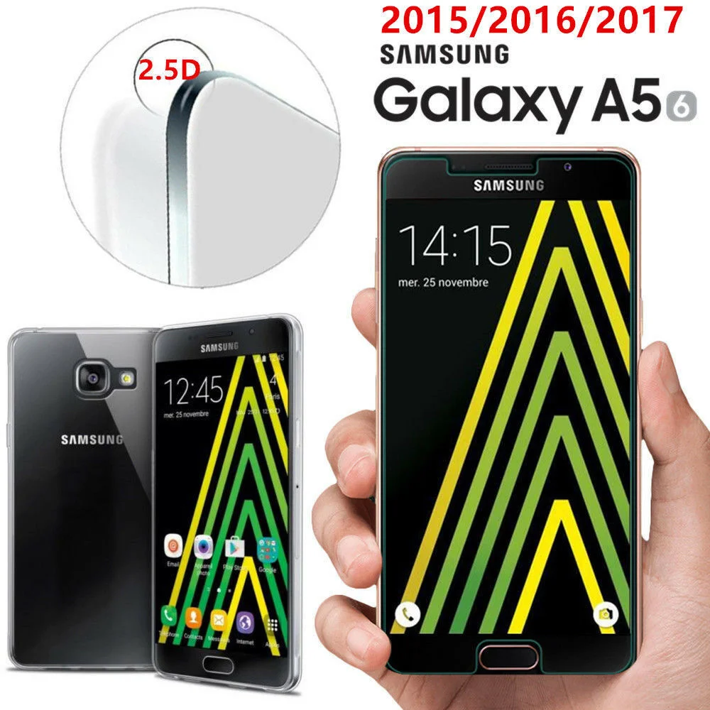 

For HOUSSE COQUE SILICONE+ VERRE TREMPE film protection Samsung Galaxy A5 /