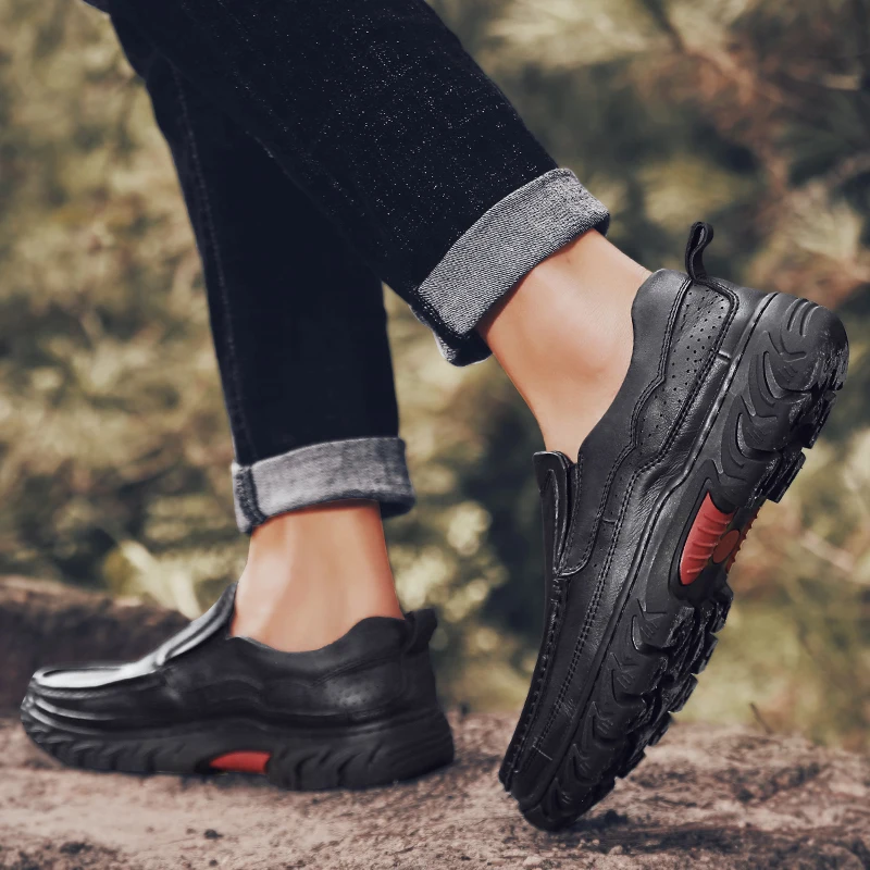 Мужская обувь Повседневная из натуральной кожи Мужские лоферы ручной работы на