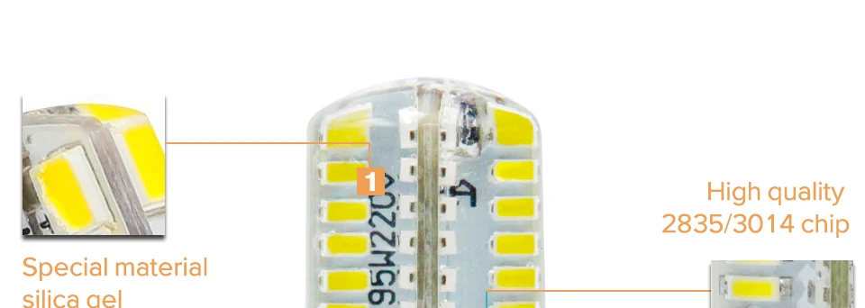 6 шт G4 светодиодный лампы SMD 2835 3014 AC/DC 12V AC 220 В 1 Вт 3 Вт Светодиодная лампа-кукуруза позолоченная люстра лампа светодиодный светильник на замену галогеновым лампам, Bombillas