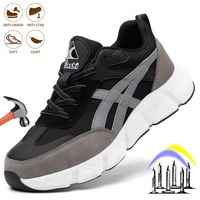 outdoor protective workplace work shoes breathable anti puncture comfortable safety shoes lightweight steel toe cap sneakers
