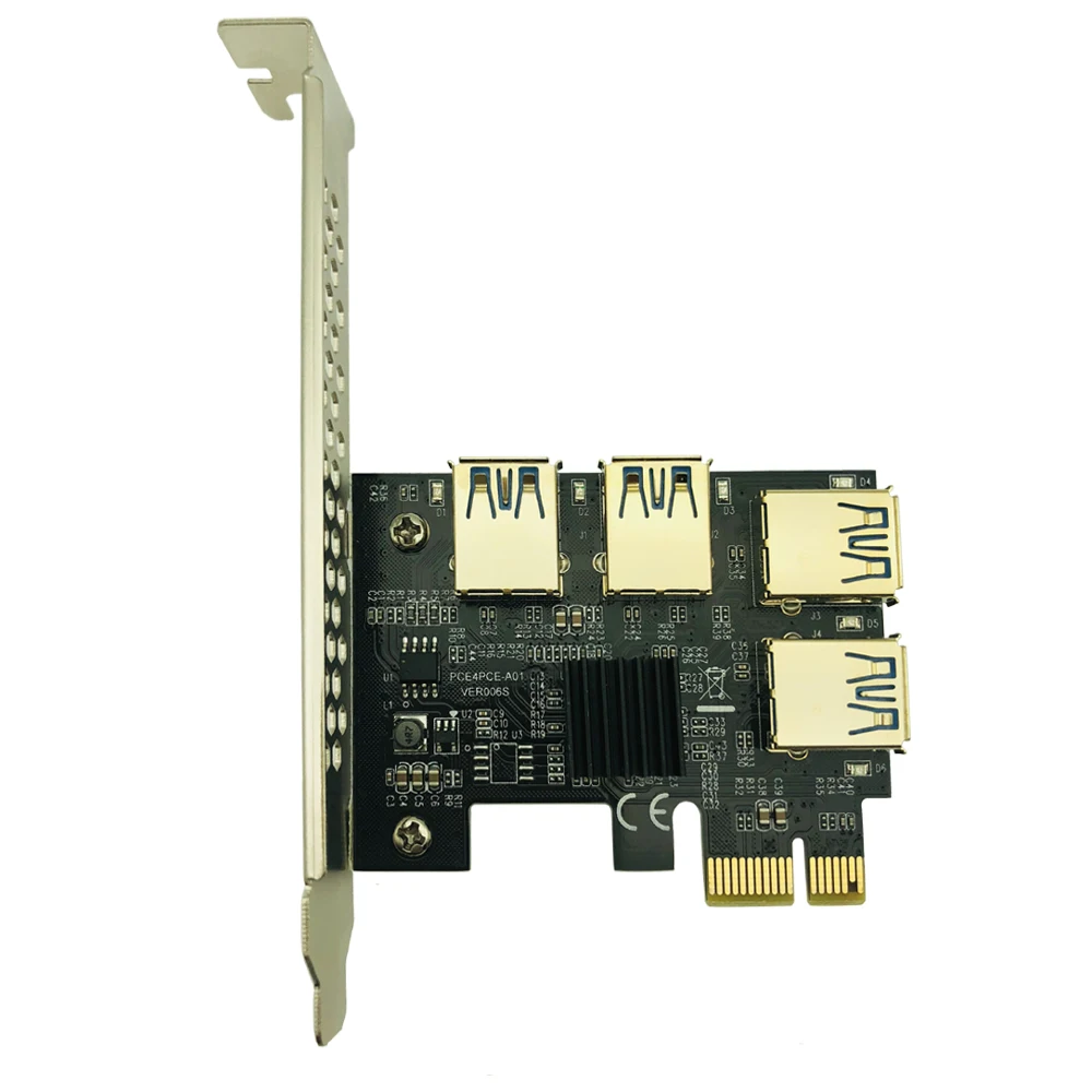 Новинка PCI-E Райзер PCI Express 1X до 16X карта от 1 4 USB 3 0 усилитель концентратор адаптер с
