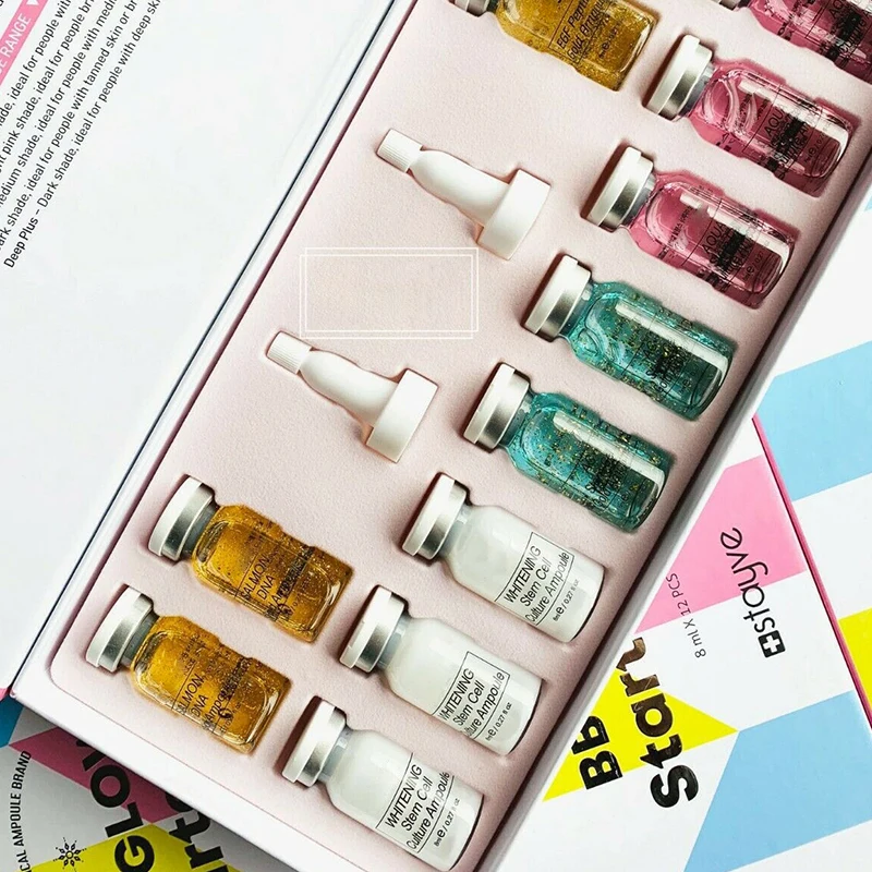 

12pcs 8ml Serum Korean Cosmetics BB Serum glow Acne Remove Anti-aging Whitening Brightening stayve Cream Makeup Starter kit