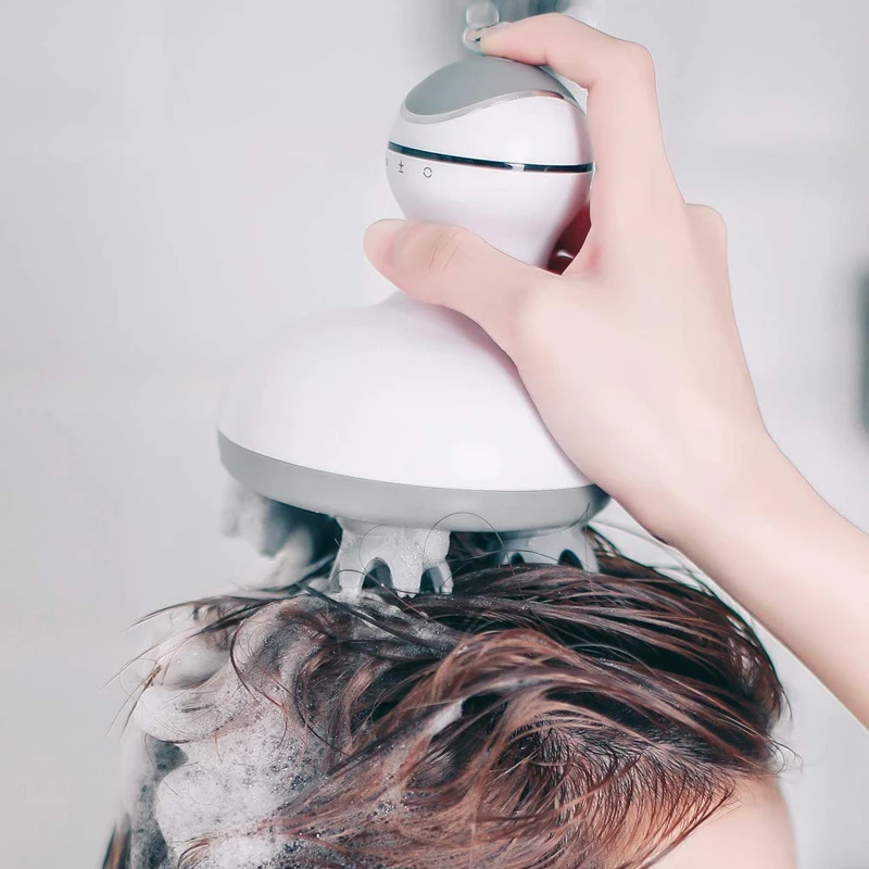 

Smart 4D Head Massager Electric Head Scalp Massager Pressure Points To Relieve Stress Promote Blood Circulation Hair Growth
