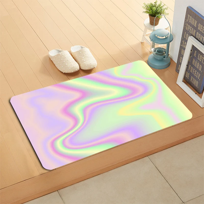HEARMNY Новое поступление голографические фоны коврик для двери домашний машина