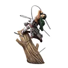 Экшн-фигурка Levi Ackerman из ПВХ, аниме атака на Титанов, Игрушечная модель, коллекционная статуэтка, подставка, дерево, 28 см