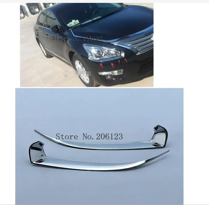 Хромированная накладка на переднюю фару для Nissan Altima 2013 2014 2015 2|Хромирование| |