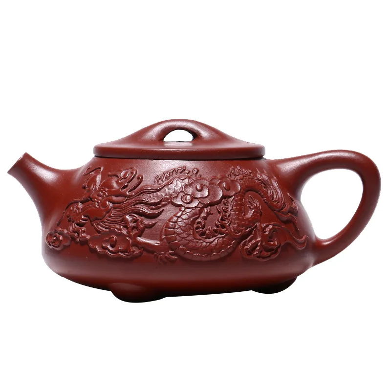 

Yixing raw ore Dahongpao famous Zisha teapot handmade Shuanglong shipao teapot