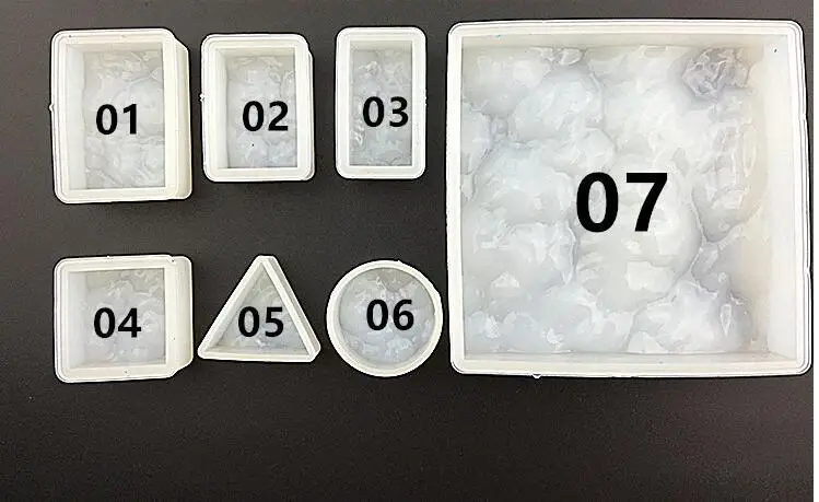 7 шт./лот круглая квадратная форма для подвесок в форме эпоксидных линий