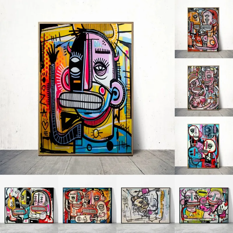 Граффити уличное искусство Joachim абстрактная красочная Картина на холсте настенные картины для гостиной спальни домашний Декор без рамки