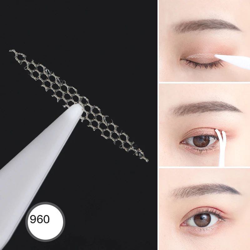 

960 Lace Double Eyelid Sticker Seamless Double-sided Mesh Invisible Olive Double Eyelid Sticker Will Stick When Exposed To Water
