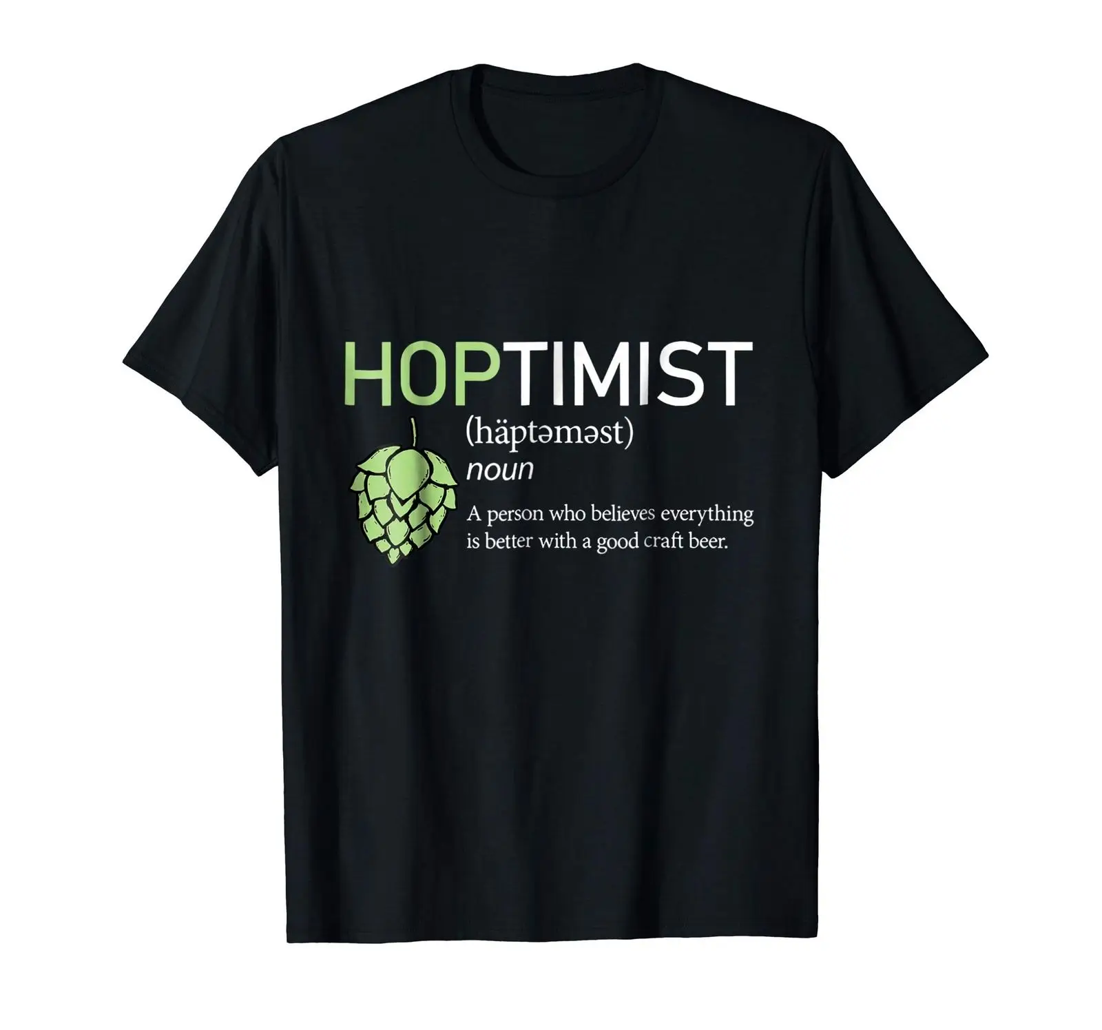 2020 черная футболка с надписью Hoptimist для пивоварения и пива новая популярная