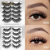 5 pairs 5d 22mm faux mink lashes extension thick long handmade multilayer soft vegan makeup tools resuable false eyelashes set
