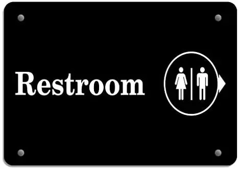 

in The Ivy Restroom Business Sign Feature Department Restroom Decorative Aluminum Sign for Home 8x12 Inches