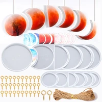 1set lunar eclipse epoxy resin molds jewelry making kit arts and crafts supplies jewelry office home decor decorations keychain