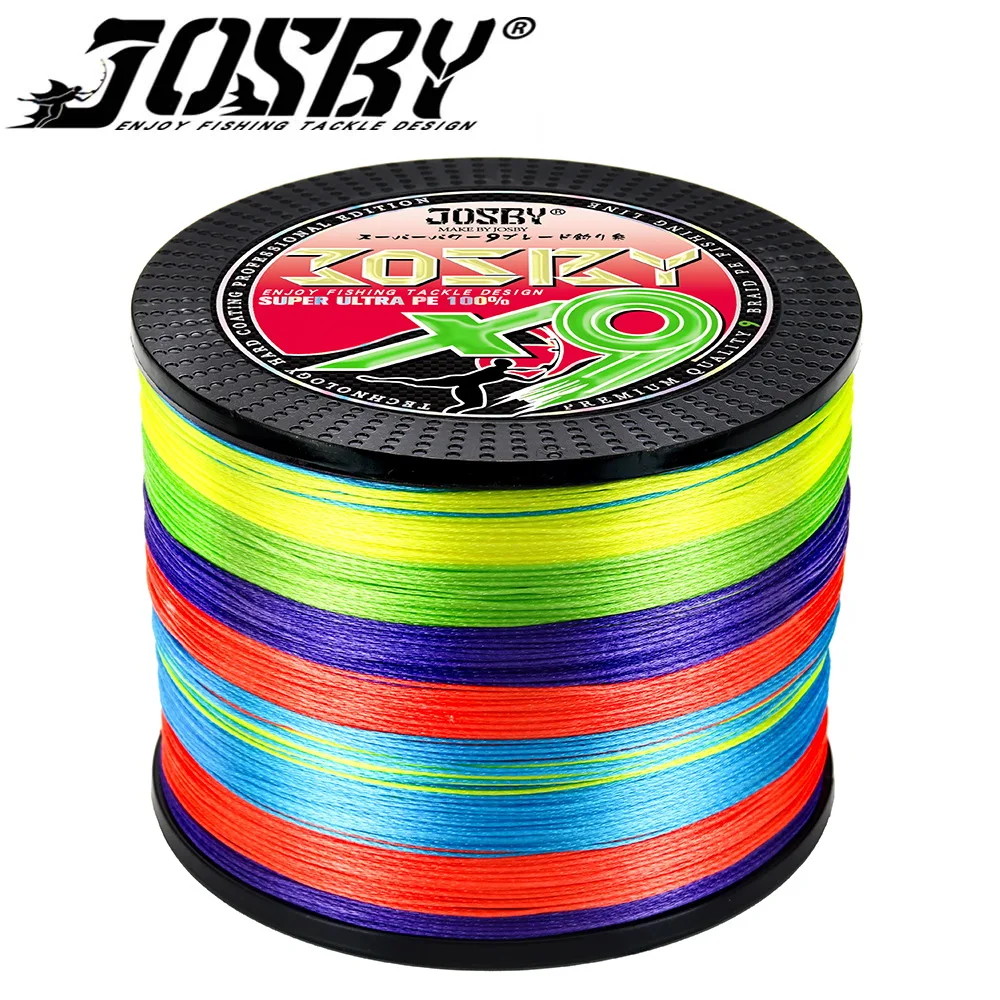 

JOSBY 9 Strands Fishing Line Super Strong1000M 500M 300M 100M X9 PE Braided Fishing Lines High Strength Sea Fishing