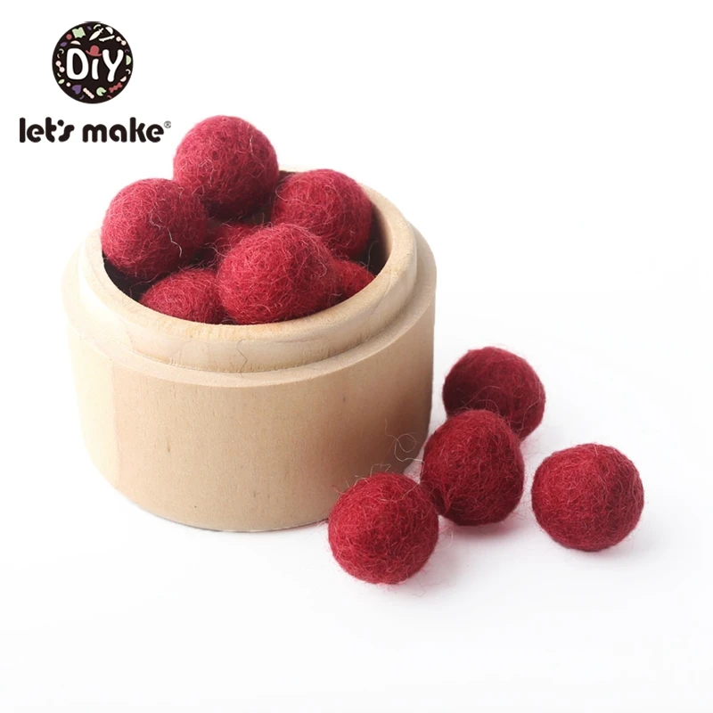 Wine Red 120 шт 20 мм шарик из шерстяного войлока помпоны шарики DIY домашний декор для детской комнаты Висячие зеленые розовые белые лаймовые фиолетовые фетровые шары - Цвет: Wine Red